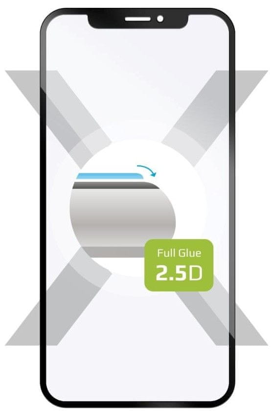 FIXED Ochranné tvrzené sklo Full-Cover pro Apple iPhone 15 Pro, lepení přes celý displej FIXGFA-1202-BK, černé